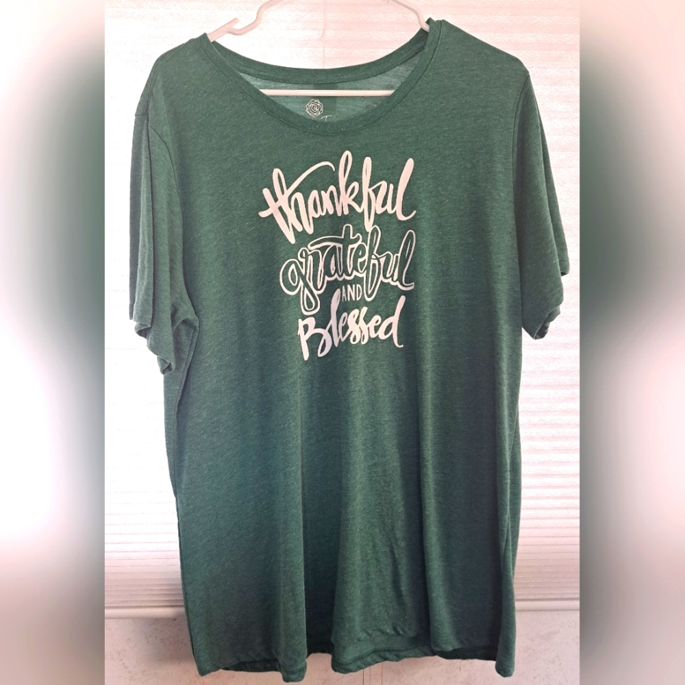 PositiviTees Green Graphic T-Shirt 3x Super Soft